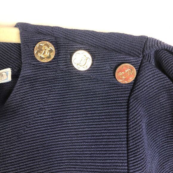 DRAPER JAMES Navy Blue Short Sleeve Mini Dress Size Small Sailor Nautical FLA - Picture 7 of 8